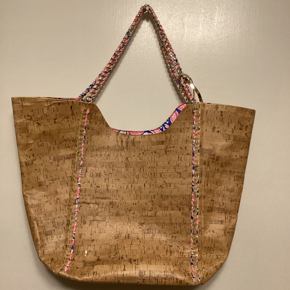 LILY PULITZER LARGETOTE BAG WITH TASSELS - Picture 6 of 14